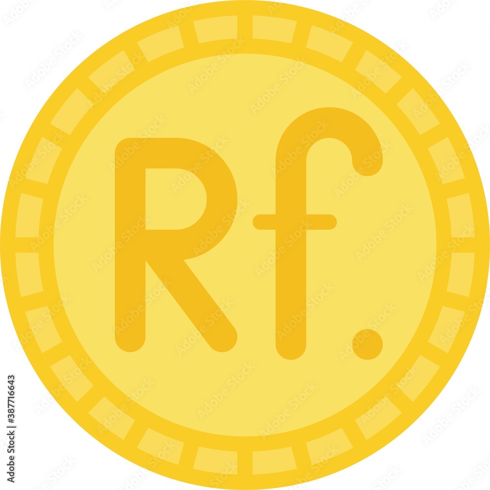 Maldivian rufiyaa coin icon, currency of the Maldives