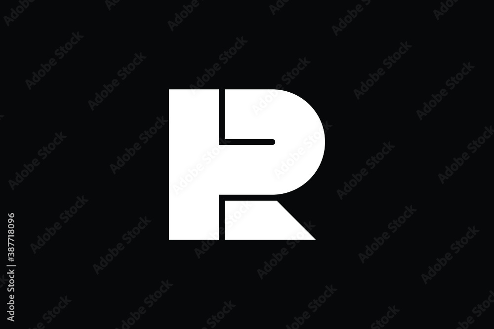 RP logo letter design on luxury background. PR logo monogram initials ...