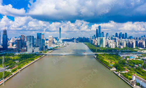 Aerial view of Guangzhou City  China