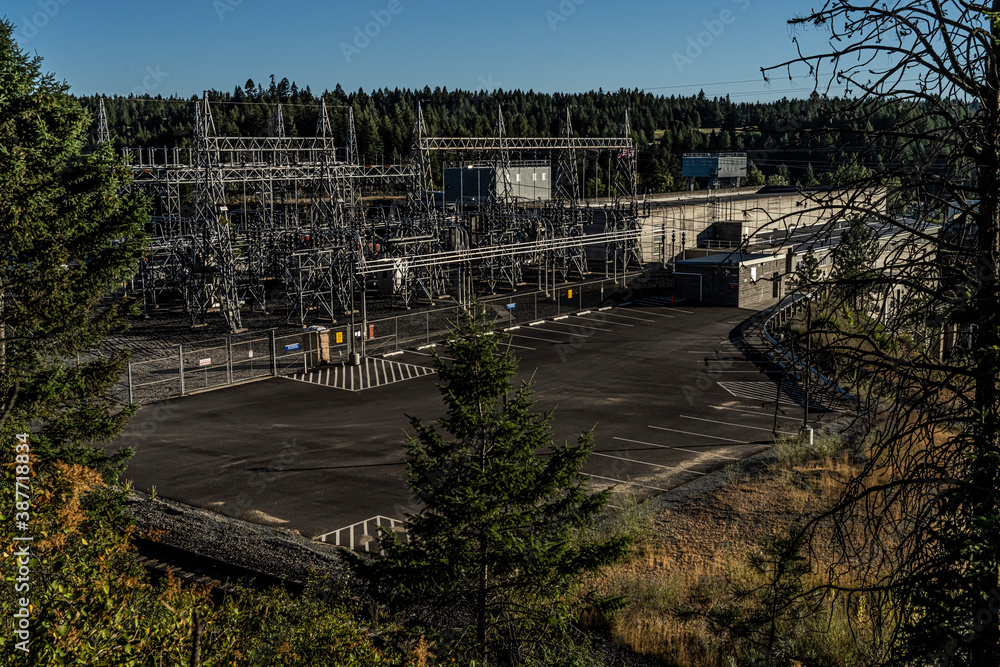 Albeni Falls Dam and Powerhouse on the Pend Oreille River between Oldtown and Priest Idaho completed in 1955 at a cost of 34 million dollars. Albeni Falls Dam and Powerhouse on the Pend Oreille River between Oldtown and Priest Idaho completed in 1955 at a cost of 34 million dollars.