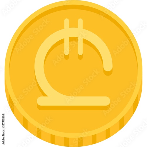 Georgian lari coin, currency of Georgia