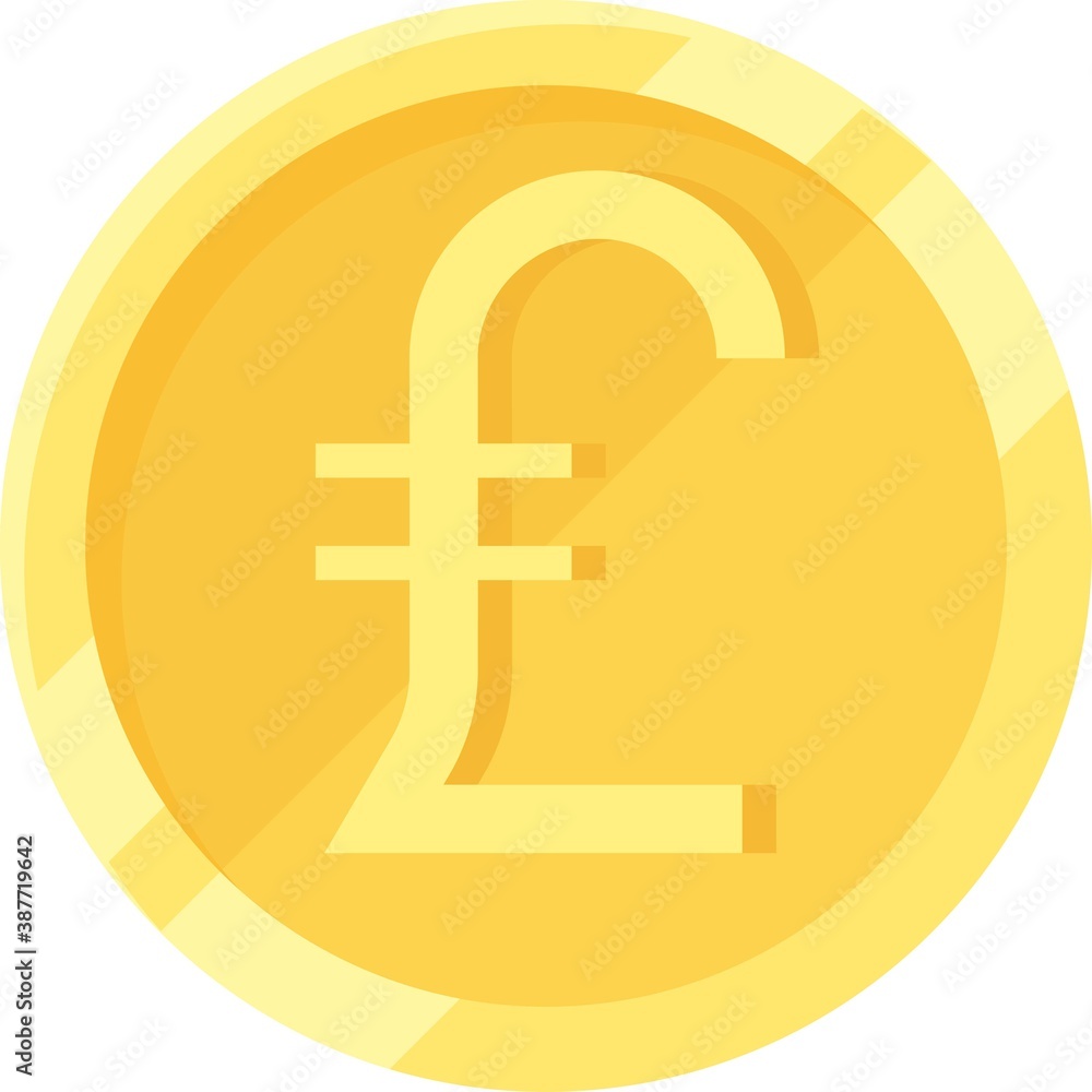 Pound coin icon, for currencies called pound Pound coin icon, for currencies called pound