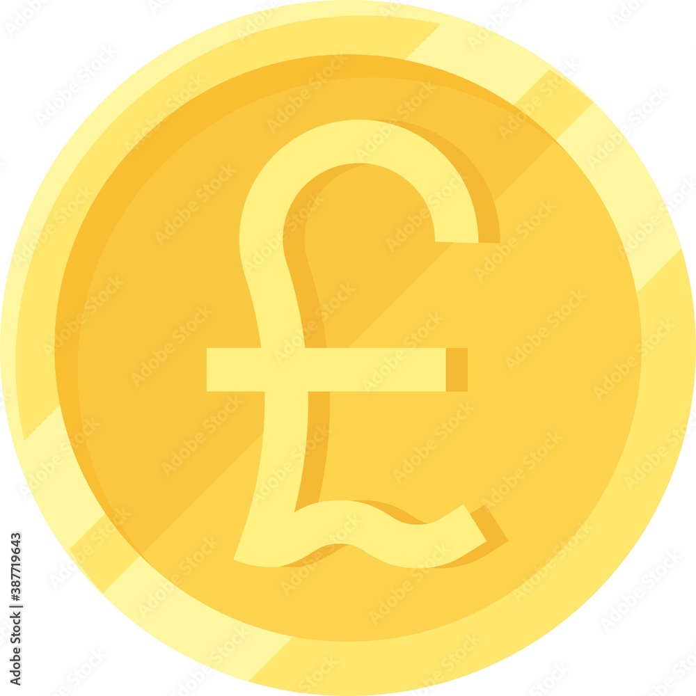 Pound coin icon, for currencies called pound Pound coin icon, for currencies called pound