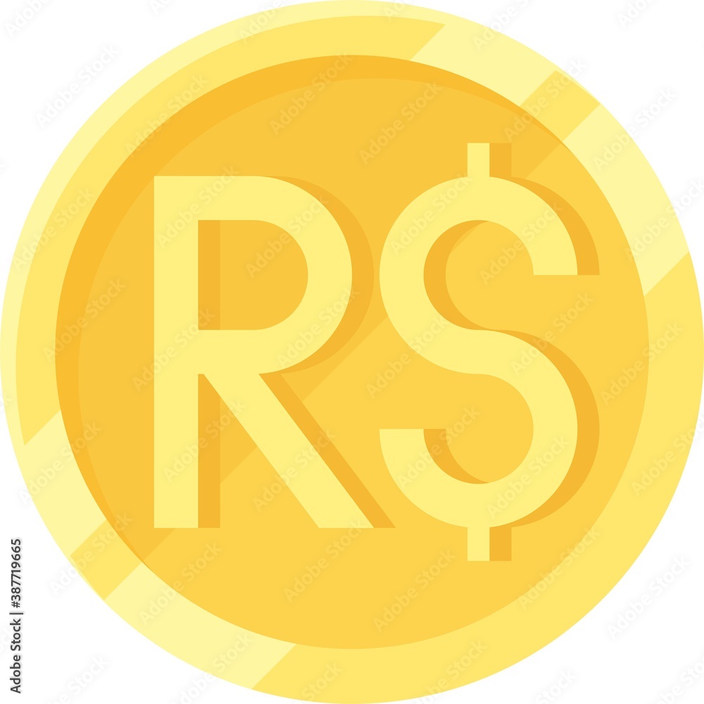 Brazilian real coin, official currency of Brazil Brazilian real coin, official currency of Brazil