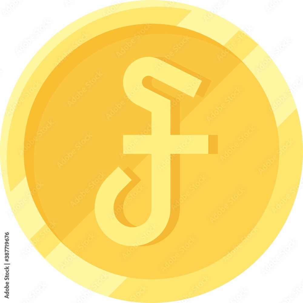 Cambodian riel coin icon, currency of Cambodia Cambodian riel coin icon, currency of Cambodia