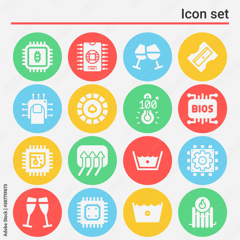 16 pack of crisp filled web icons set 16 pack of crisp filled web icons set