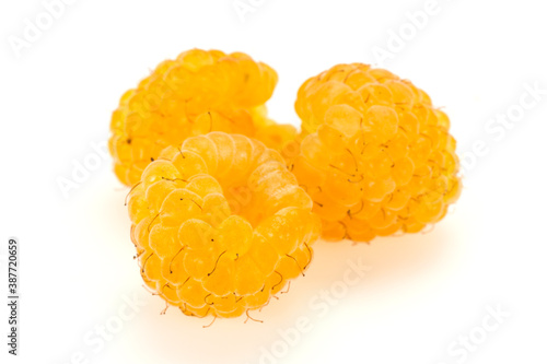 Sweet ripe tasty yellow raspberry