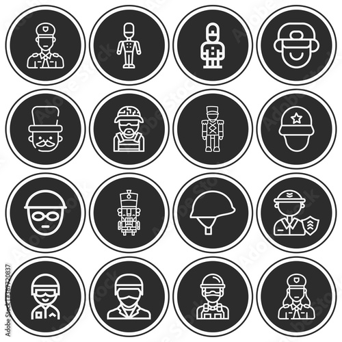 16 pack of morgan  lineal web icons set