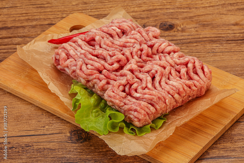 Raw Minced pork meat for cooking