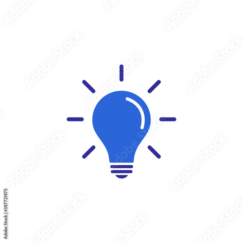 Light Bulb icon vector. Light Bulb sign.   Idea, solution.