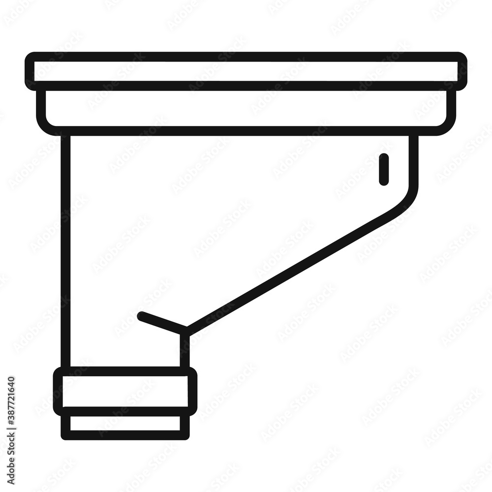 Gutter icon, outline style Gutter icon, outline style