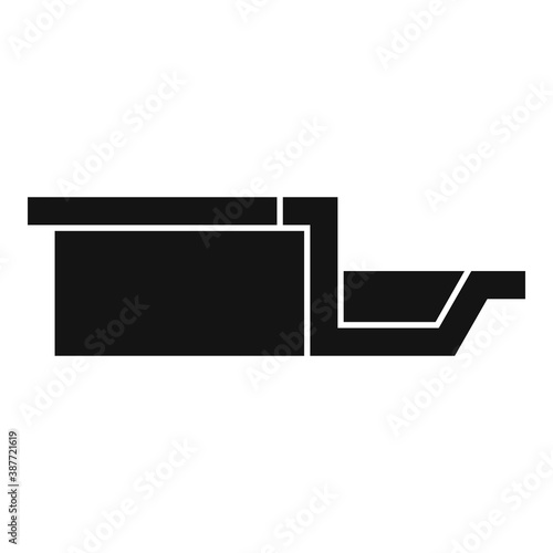 Steel gutter icon, simple style