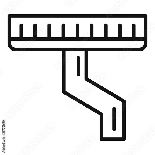 Cover gutter icon, outline style