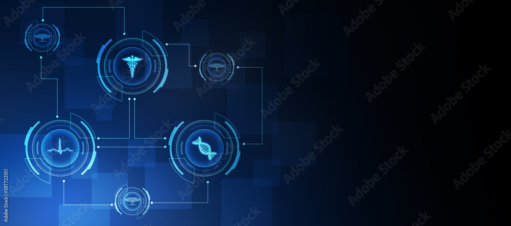 Obraz premium 2D illustration medical structure background