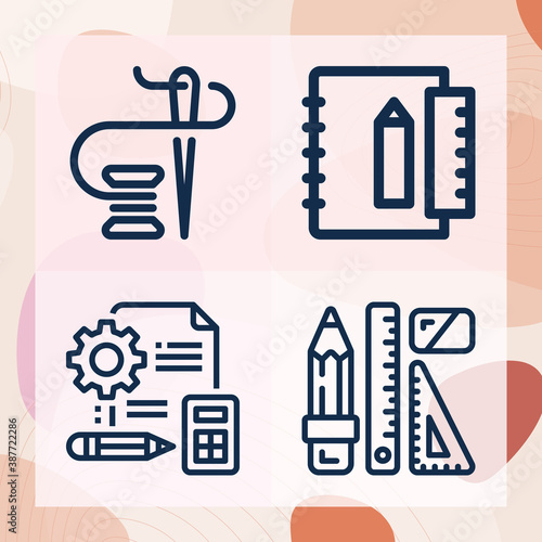 Simple set of individualism related lineal icons