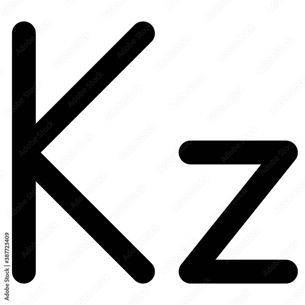Angolan kwanza sign icon, currency of Angola Angolan kwanza sign icon, currency of Angola