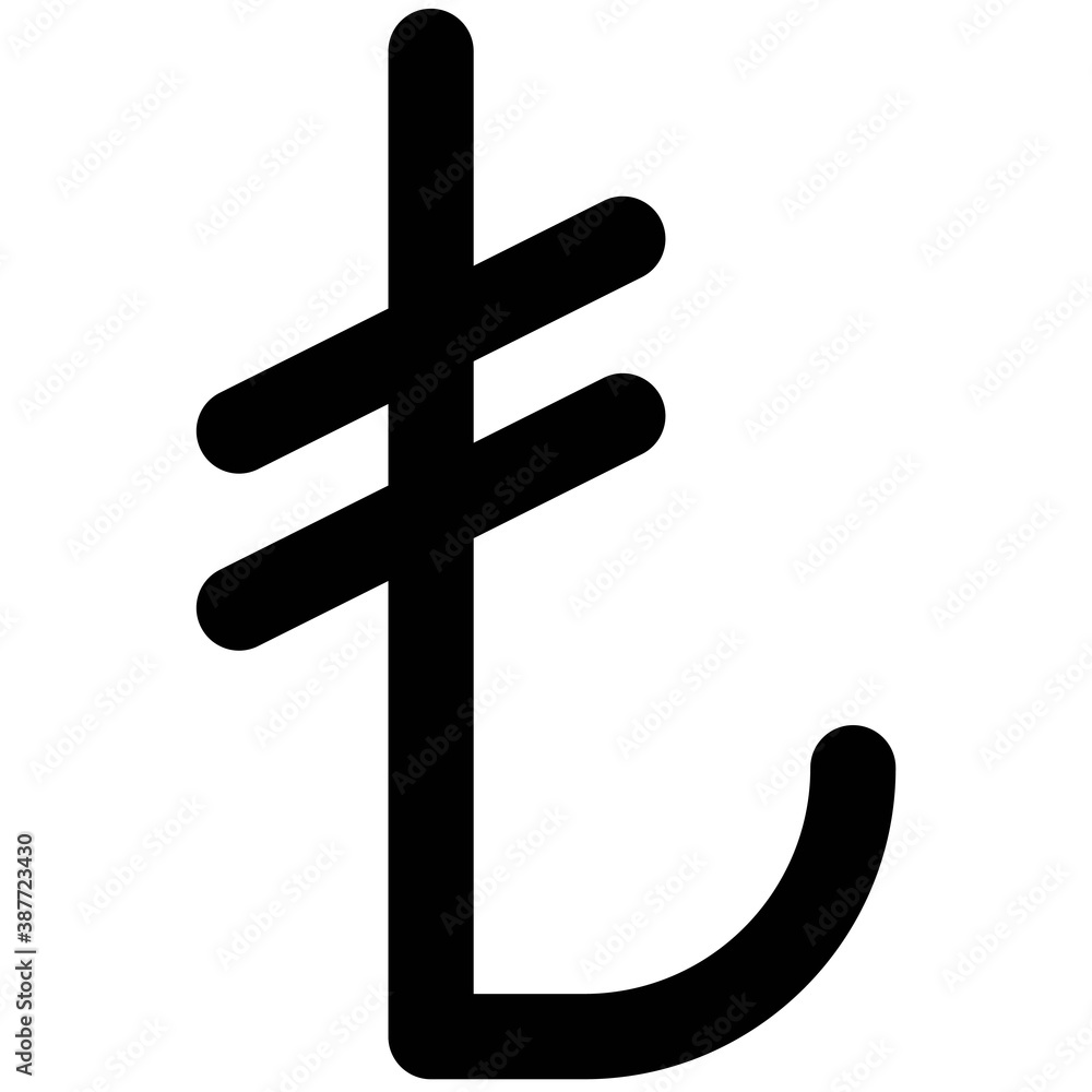 Turkish lira sign icon, currency of Turkey Turkish lira sign icon, currency of Turkey