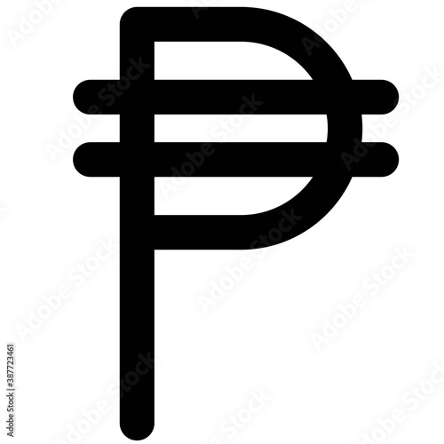 Philippine peso sign, official currency of the Philippines