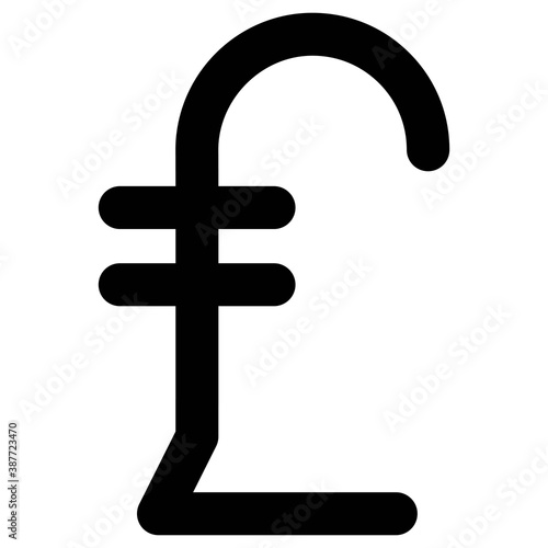 Pound sign icon, for currencies called pound