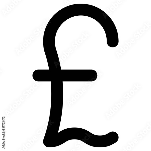 Pound sign icon, for currencies called pound