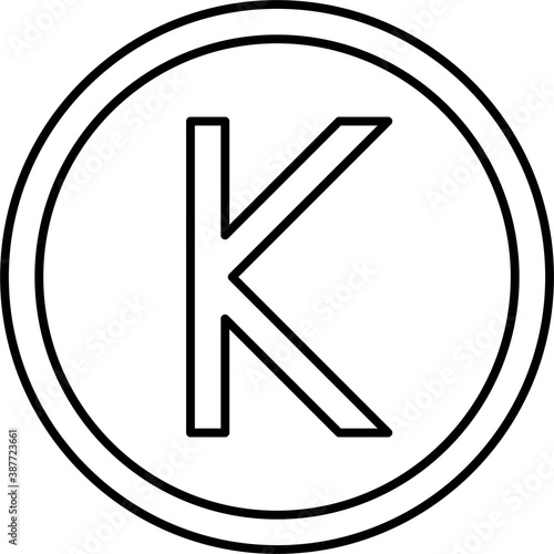 Kyat Kina or Kwacha coin, currency of many countries