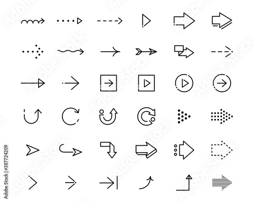 矢印のアイコンのセット／シンプル／ビジネス／三角／方向／再生／標識／ベクトル／かわいい／おしゃれ