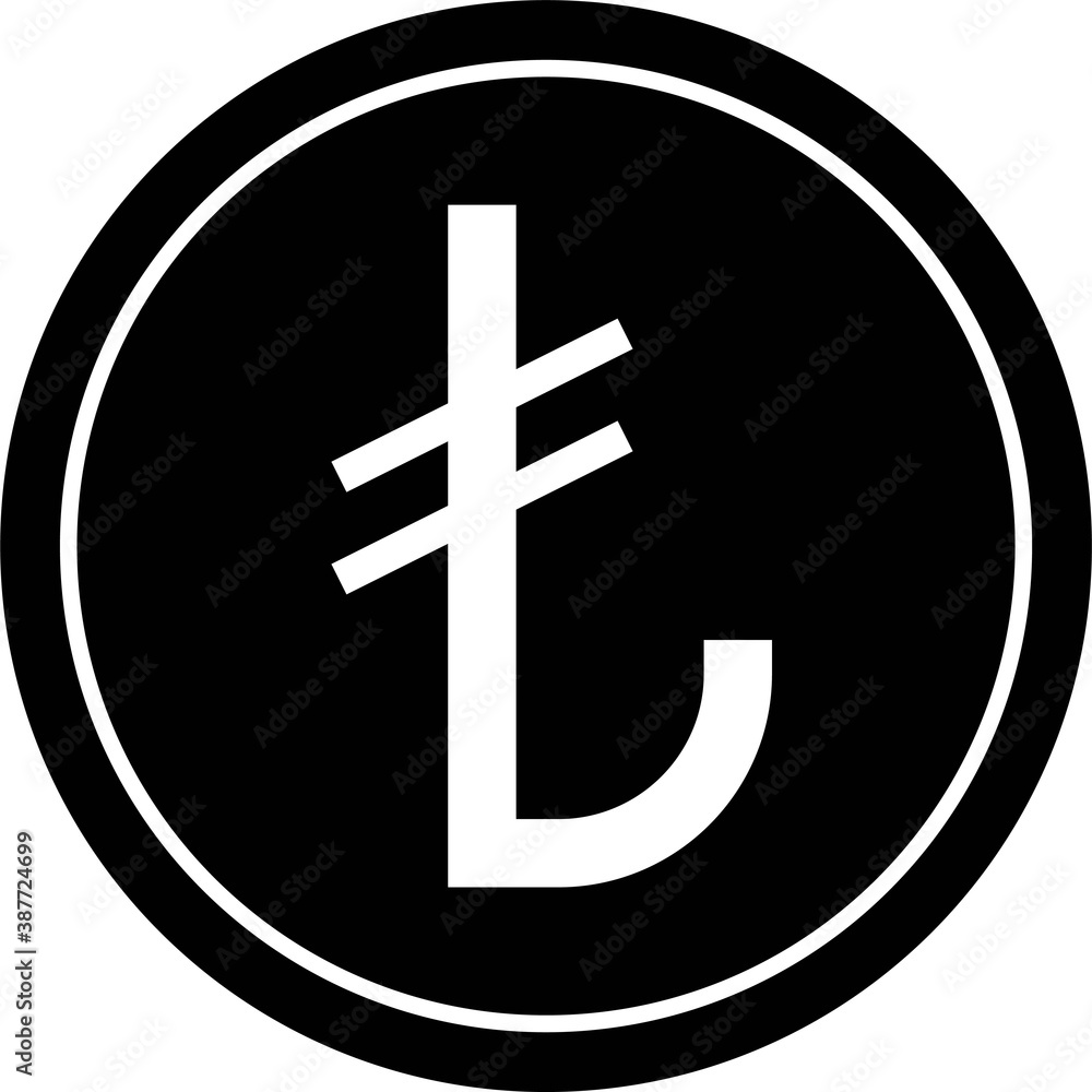 Turkish lira coin icon, currency of Turkey Turkish lira coin icon, currency of Turkey