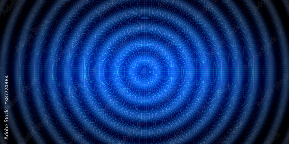Obraz premium Gradient blue hypnosis spiral. Abstract background 