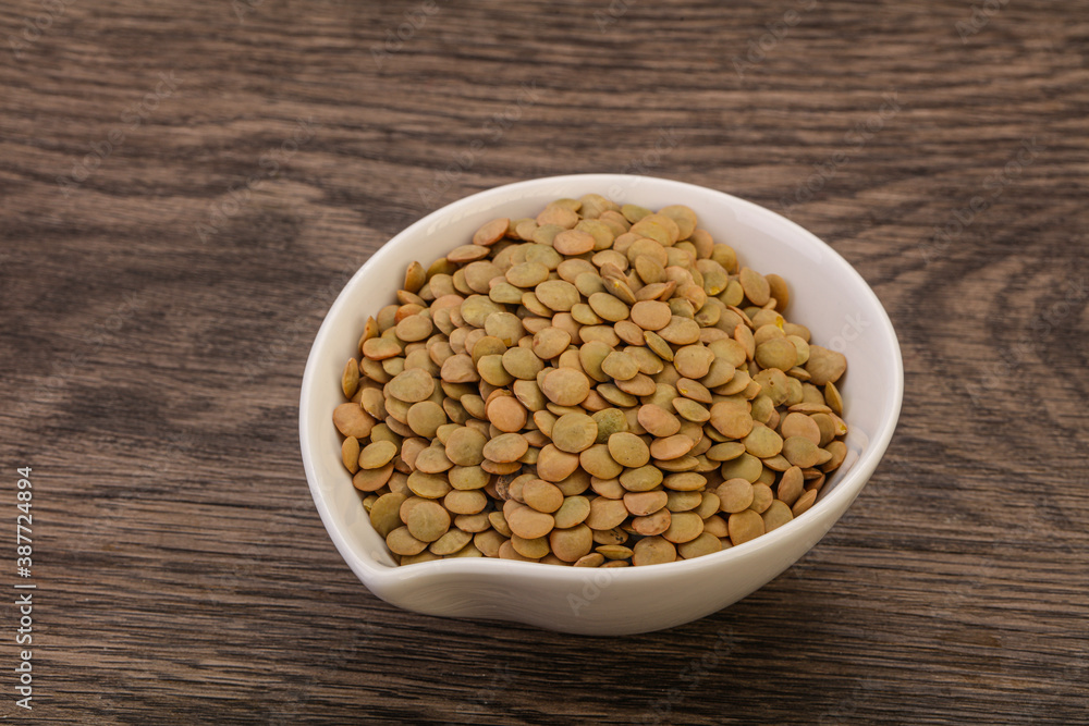 Vegan cuisine - Dry lentil heap Vegan cuisine - Dry lentil heap