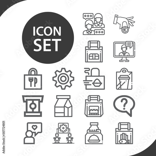 Simple set of aside related lineal icons.
