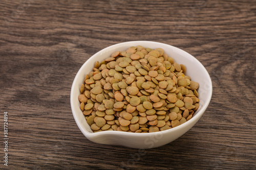 Vegan cuisine - Dry lentil heap