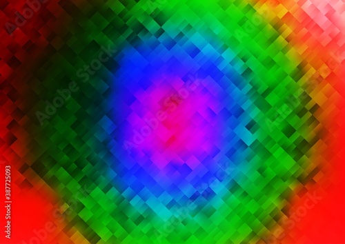 Light Multicolor, Rainbow vector background with rectangles.