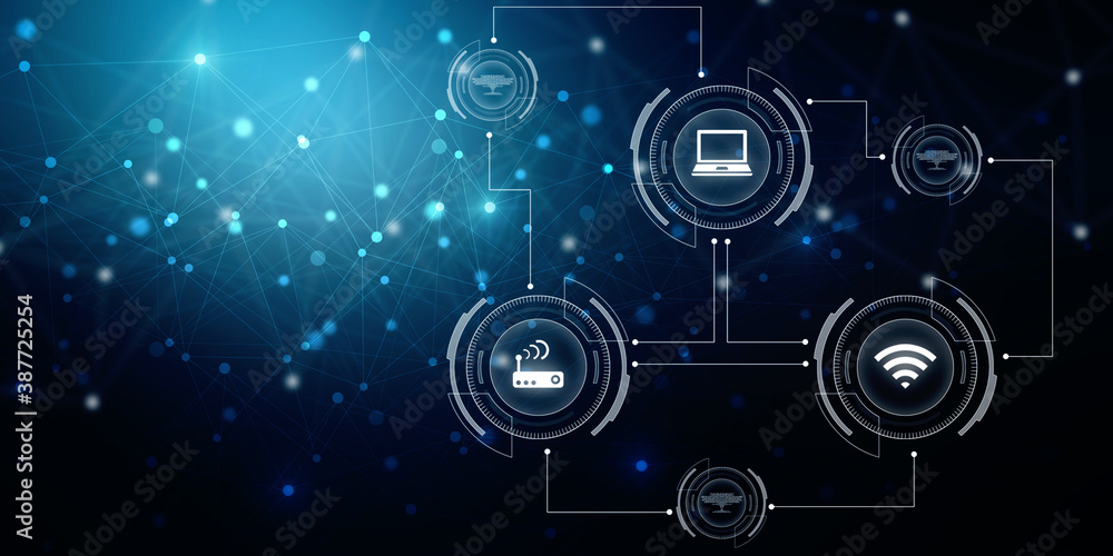 Obraz premium Digital Abstract technology background,2d illustration