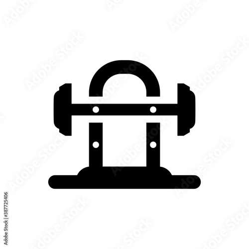 Barbell weightlifting icon