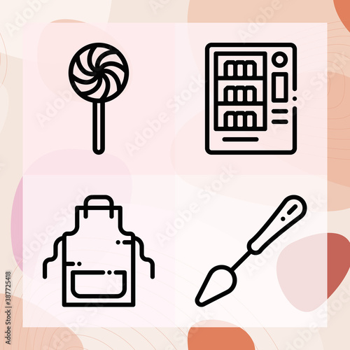 Simple set of grain related lineal icons