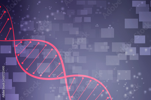 2d render of dna structure, abstract background 