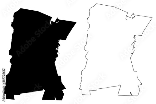 Sullivan County, New Hampshire (U.S. county, United States of America, USA, U.S., US) map vector illustration, scribble sketch Sullivan map photo