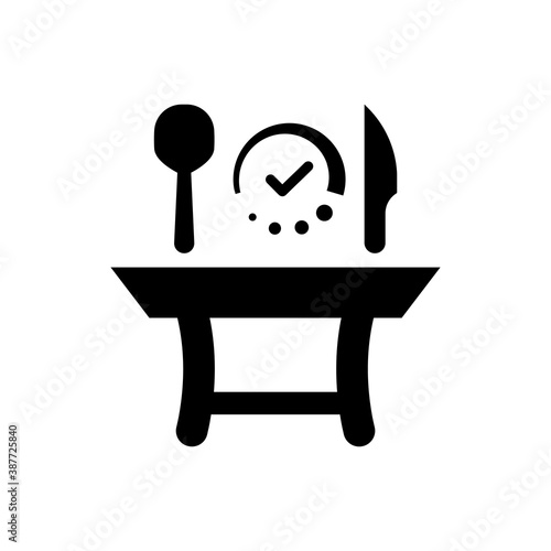 Restaurant table reserved icon