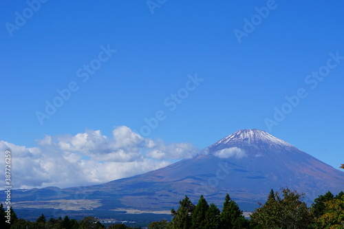 御殿場から見た富士山と南側の稜線