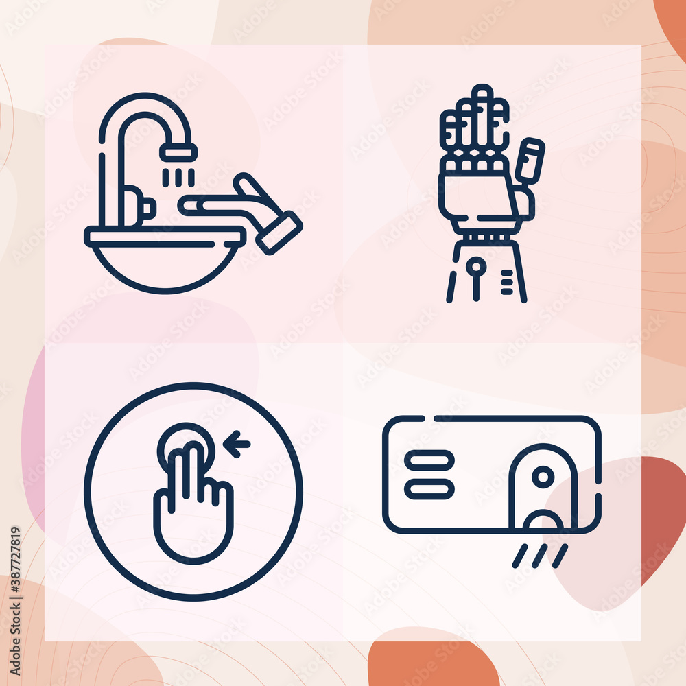 Simple set of variations related lineal icons Simple set of variations related lineal icons