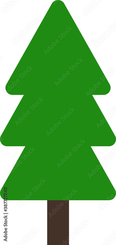 New year tree on a white background, vector illustration. New year tree on a white background, vector illustration.