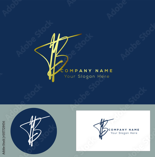 T B TB  Initial letter handwriting and signature logo. Beauty vector initial logo .Fashion, boutique, floral and botanical	