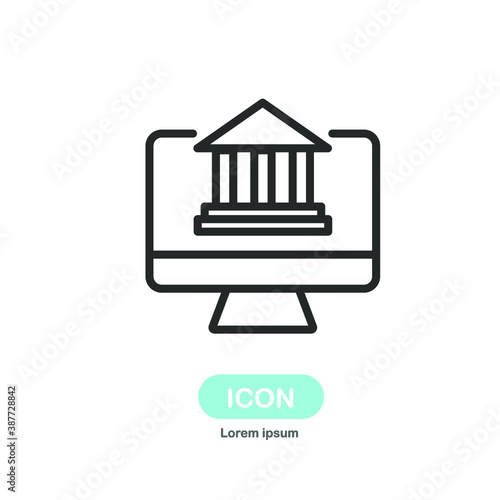 Wallpaper Mural Online Banking icon vector isolated on white background. Torontodigital.ca