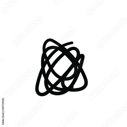 Hand drawn scribble. Simple vector icon photo