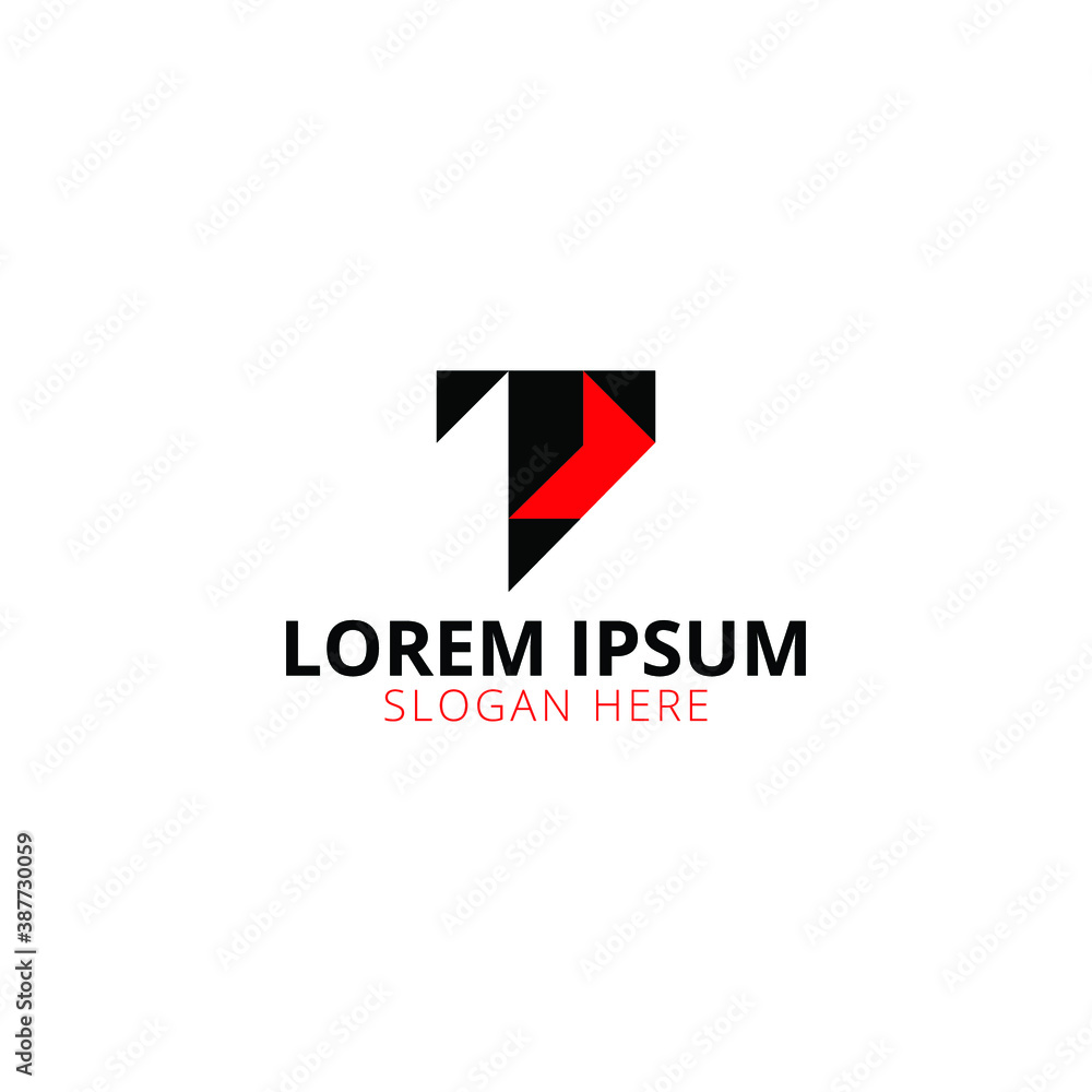Creative, Modern and Unique T Letter Logo Design Vector Template