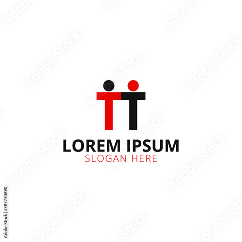 Creative, Modern and Unique TT Letter Logo Design Vector Template