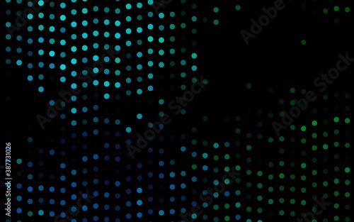 Dark Blue, Green vector template with circles. © Dmitry
