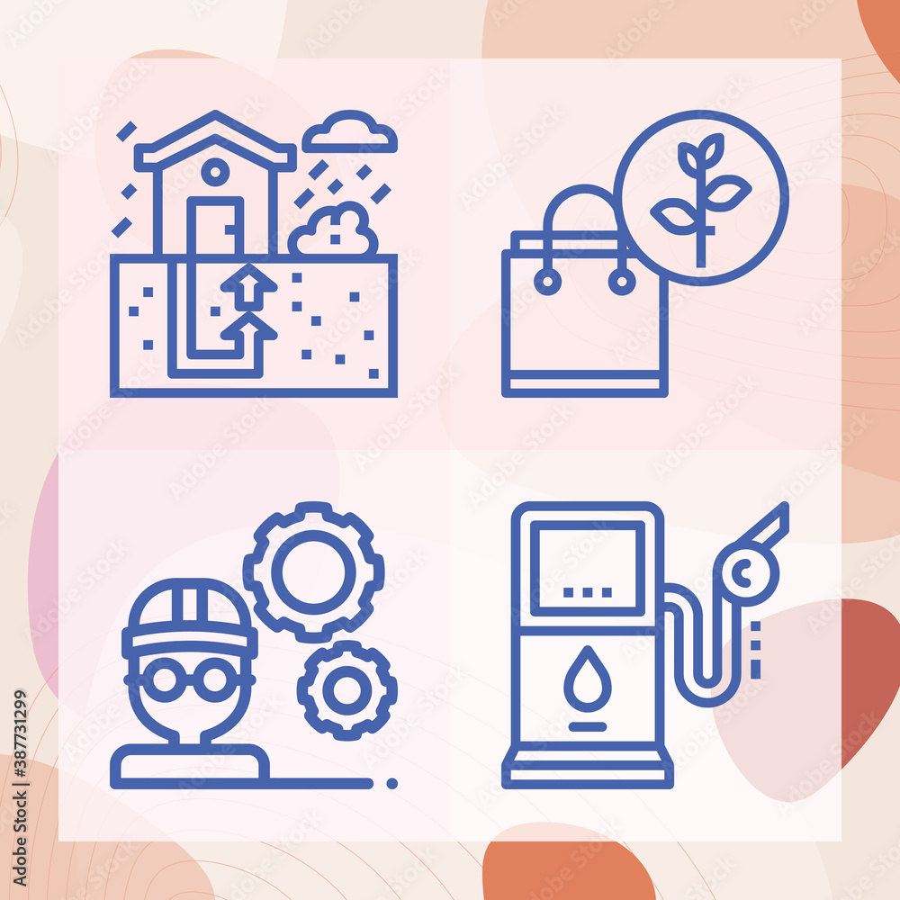 Simple set of ion related lineal icons Simple set of ion related lineal icons