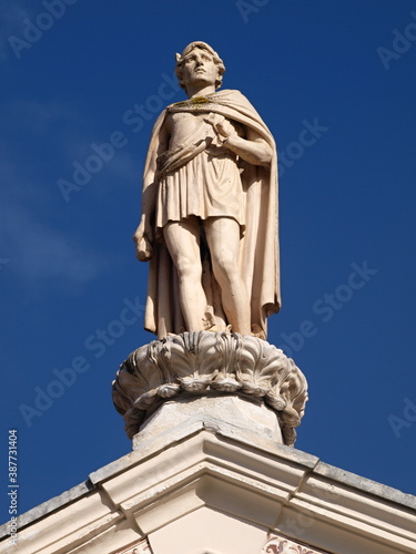 Typical  traditional roof statue on the houses in the Centro region in Portugal