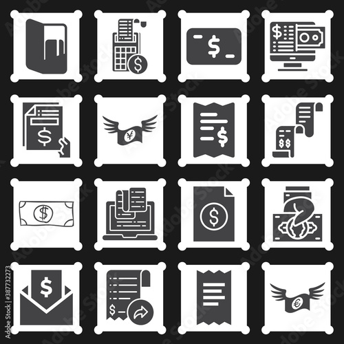 16 pack of baseball cap  filled web icons set